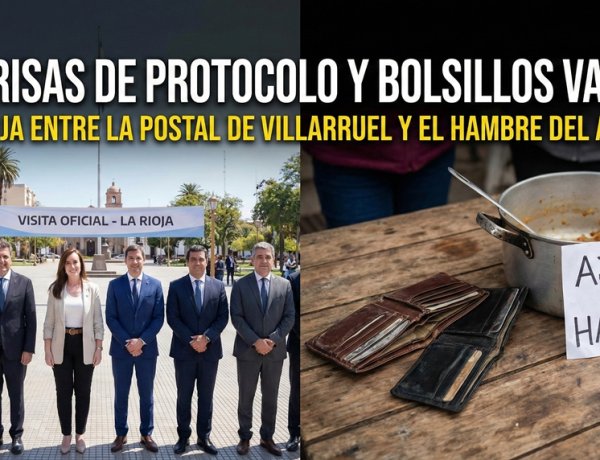 Sonrisas de protocolo y bolsillos vacíos: La Rioja entre la postal de Villarruel y el hambre del ajuste