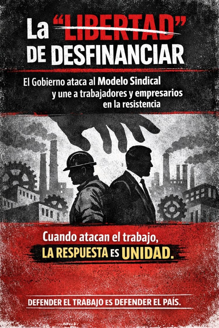 La "libertad" de desfinanciar: el Gobierno ataca al Modelo Sindical y une a trabajadores y empresarios en la resistencia