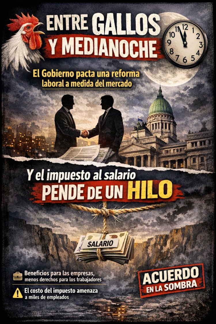 Entre gallos y medianoche: El Gobierno pacta una reforma laboral a medida del mercado y el impuesto al salario pende de un hilo
