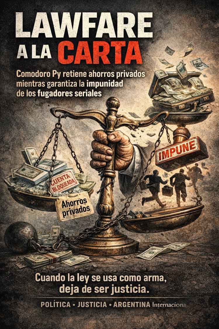 Lawfare a la Carta: Comodoro Py retiene ahorros privados mientras garantiza la impunidad de los fugadores seriales