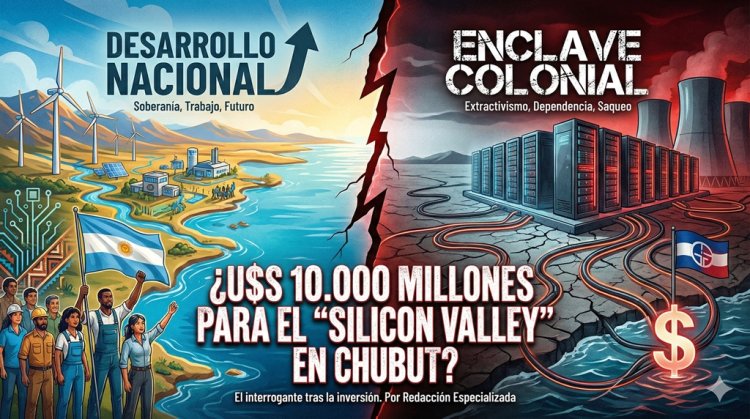 ¿Desarrollo nacional o enclave colonial? El interrogante tras los U$S 10.000 millones para el "Silicon Valley" en Chubut
