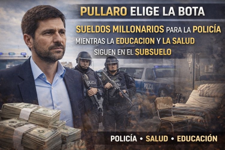 Pullaro elige la bota: Sueldos millonarios para la Policía mientras la educación y la salud siguen en el subsuelo