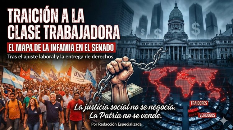Traición a la clase trabajadora: El mapa de la infamia en el Senado tras el ajuste laboral