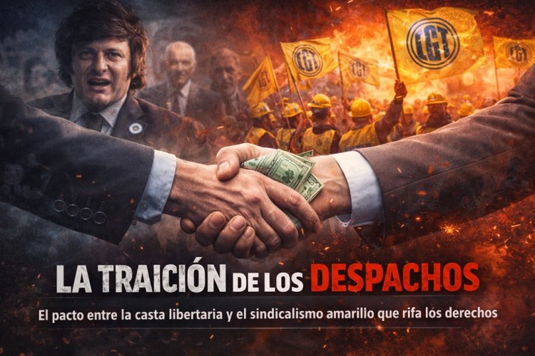 La traición de los despachos: El pacto entre la casta libertaria y el sindicalismo amarillo que rifa los derechos obreros