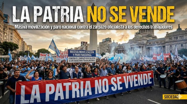 ¡La Patria no se vende! Masiva movilización y paro nacional contra el zarpazo oficialista a los derechos trabajadores