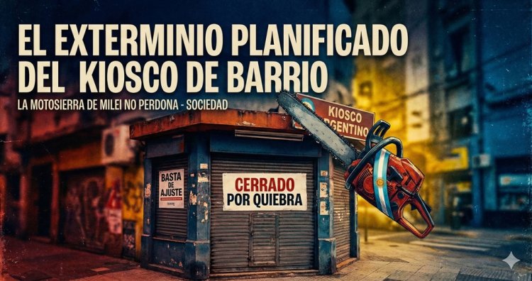 El exterminio planificado del kiosco de barrio: la motosierra de Milei no perdona.