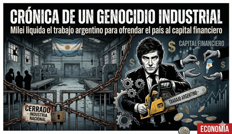 Crónica de un genocidio industrial: Milei liquida el trabajo argentino para ofrendar el país al capital financiero