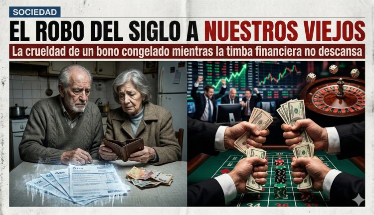 El robo del siglo a nuestros viejos: La crueldad de un bono congelado mientras la timba financiera no descansa
