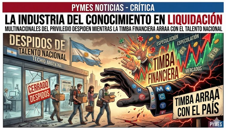 La "Industria del Conocimiento" en liquidación: Las multinacionales del privilegio despiden mientras la timba financiera arrasa con el talento nacional