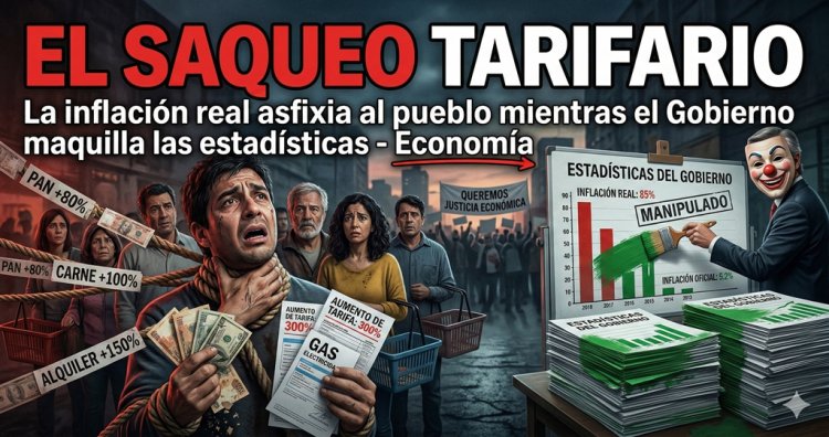 El saqueo tarifario: La inflación real asfixia al pueblo mientras el Gobierno maquilla las estadísticas