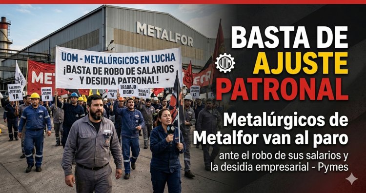 ¡Basta de ajuste patronal!: Metalúrgicos de Metalfor van al paro ante el robo de sus salarios y la desidia empresarial