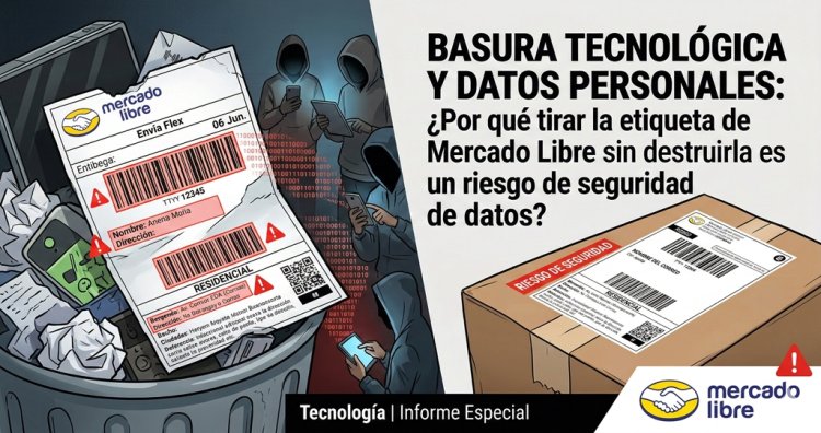 Basura Tecnológica y Datos Personales: Por qué tirar la etiqueta de Mercado Libre sin destruirla es un riesgo de seguridad de datos