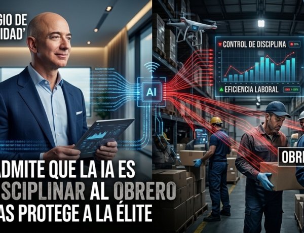 El privilegio de la "humanidad": Bezos admite que la IA es para disciplinar al obrero mientras protege a la élite