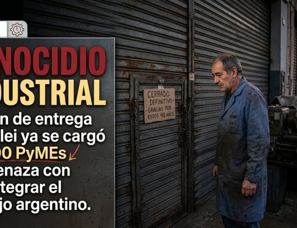 Genocidio industrial: El plan de entrega de Milei ya se cargó 10.000 PyMEs y amenaza con desintegrar el trabajo argentino