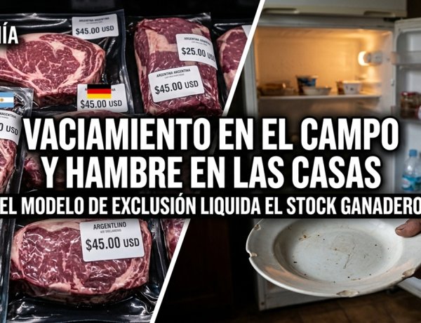 Vaciamiento en el campo y hambre en las casas: El modelo de exclusión liquida el stock ganadero
