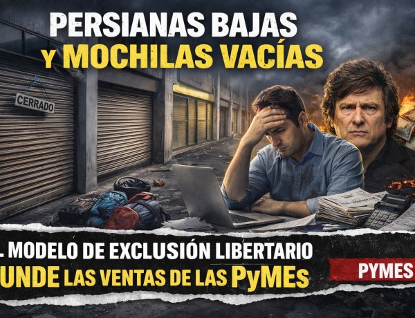 Persianas bajas y mochilas vacías: El modelo de exclusión libertario hunde las ventas de las PyMEs