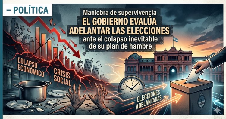 Maniobra de supervivencia: El Gobierno evalúa adelantar las elecciones ante el colapso inevitable de su plan de hambre