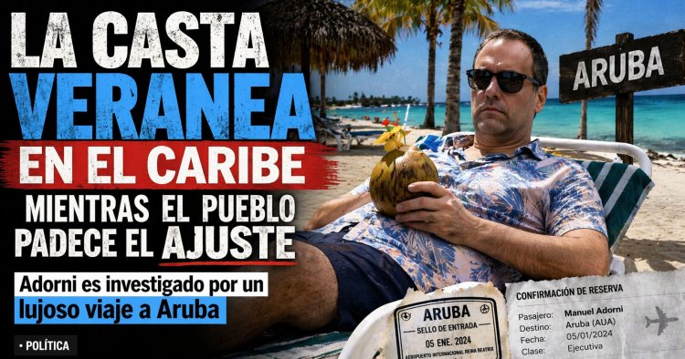 La casta veranea en el Caribe: mientras el pueblo padece el ajuste, Adorni es investigado por un lujoso viaje a Aruba
