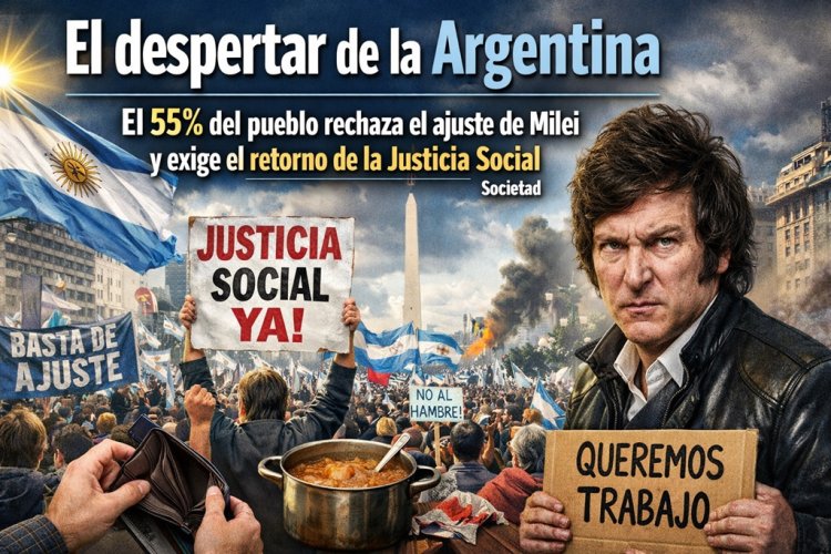 El despertar de la Argentina: El 55% del pueblo rechaza el ajuste de Milei y exige el retorno de la Justicia Social