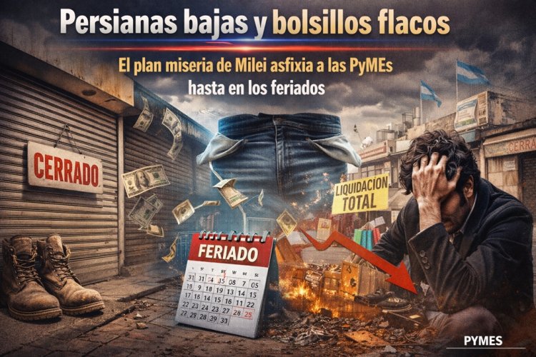 Persianas bajas y bolsillos flacos: El "plan miseria" de Milei asfixia a las PyMEs hasta en los feriados