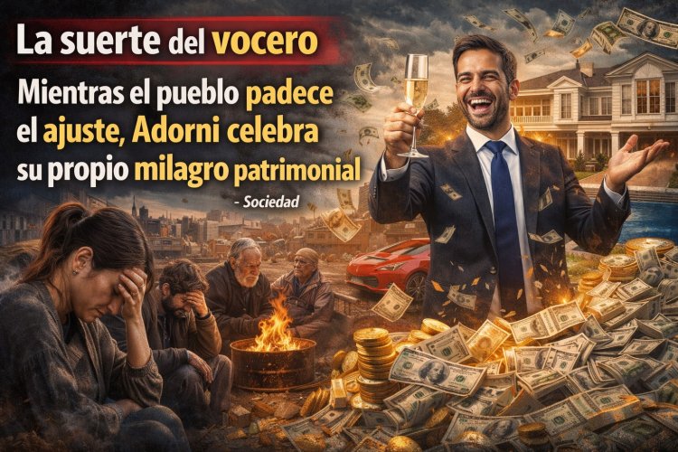 La "suerte" del vocero: Mientras el pueblo padece el ajuste, Adorni celebra su propio "milagro" patrimonial