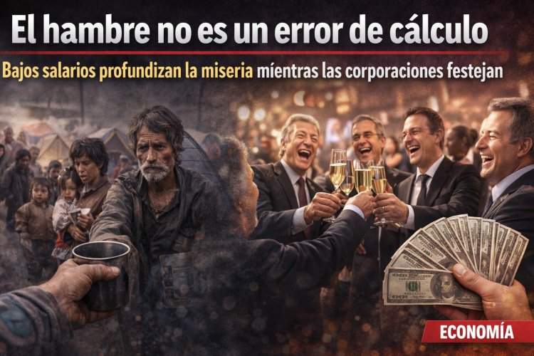 El hambre no es un error de cálculo: La licuadora de salarios profundiza la miseria mientras las corporaciones festejan