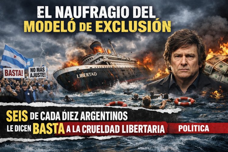 El naufragio del modelo de exclusión: Seis de cada diez argentinos le dicen “basta” a la crueldad libertaria