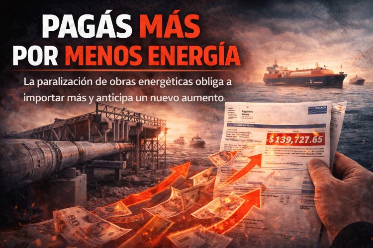 Soberanía energética en jaque: Por frenar la obra pública, el Gobierno rifa divisas y empuja un nuevo tarifazo