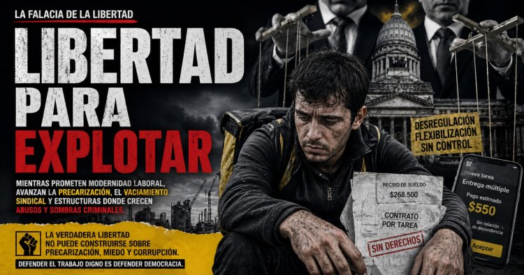 La falacia de la "libertad": Precarización y sombras criminales en el gremialismo que soñó Adorni