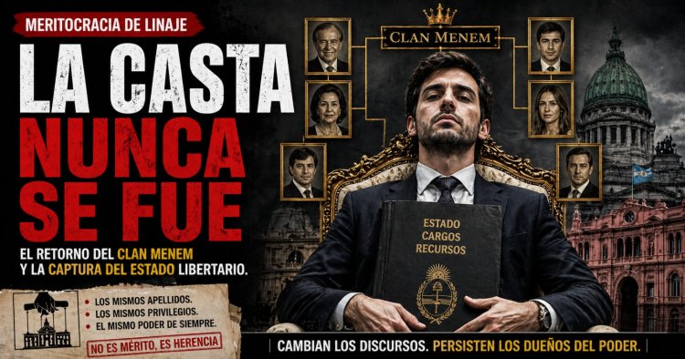 Meritocracia de linaje: El retorno del clan Menem y la captura del Estado "libertario"
